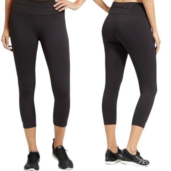 Athleta Leggings Sonar Capri Cropped Leggings Black Size M - Picture 1 of 14